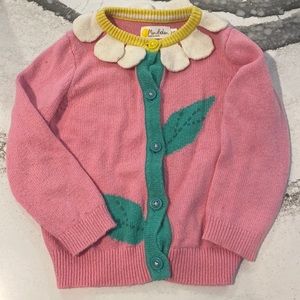 Mini Boden Size 3-4 Flower Cardigan Sweater